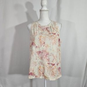 Stars above pink marbled sleep tank top women's size XXL